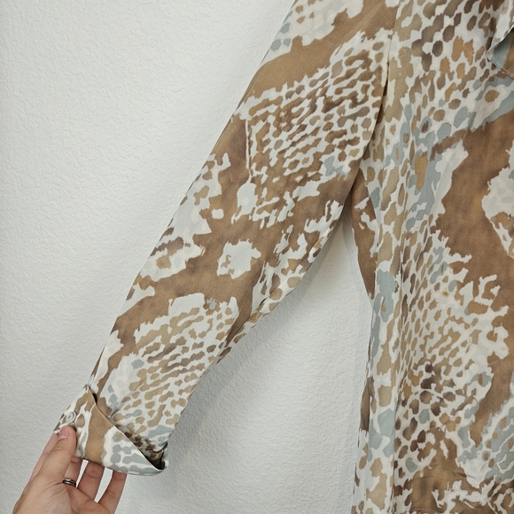 Escada Blouse Size Small Neiman Marcus 100% Silk Ruffle Career Work Art To Wear - Picture 8 of 13